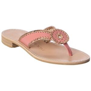 Jack Rogers Ro Leather Sandal in Pink and Rose Gold